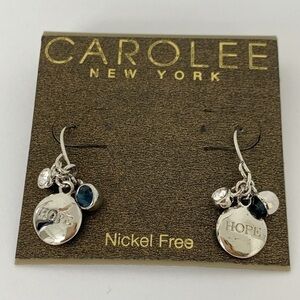 Carolee New York nickel free Hope earrings NWT